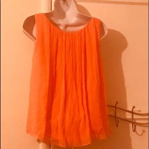 Alice + Olivia Orange XS chiffon Orange Top